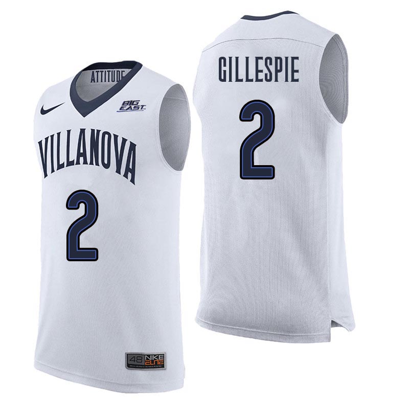 Men Villanova Wildcats #2 Collin Gillespie College Basketball Jerseys Sale-White